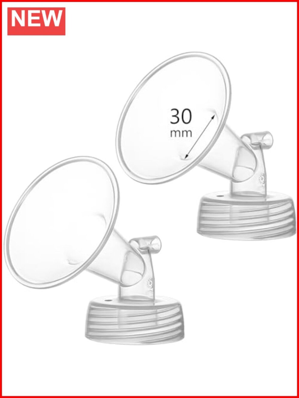 30mm Flange for Spectra Breast Pumps 2pc Replacement Wide Mouth